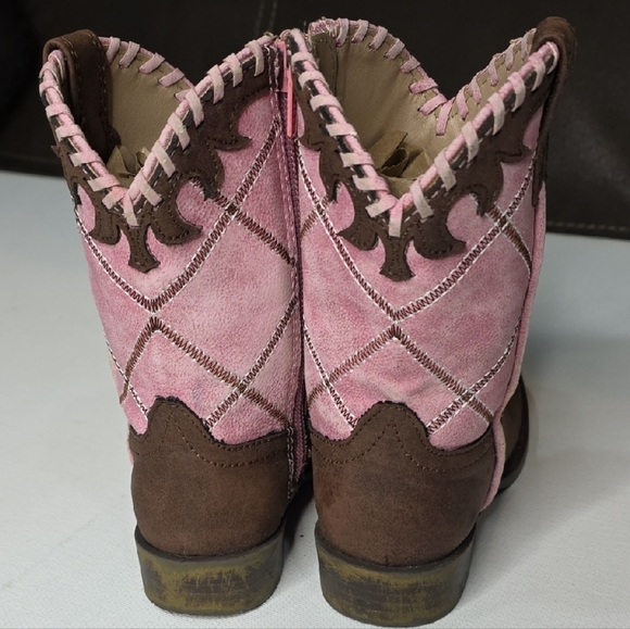 Roper Toddler Girls' Lacy Brown & Pink Cowboy Boots (Size 7) - Picture 5 of 10